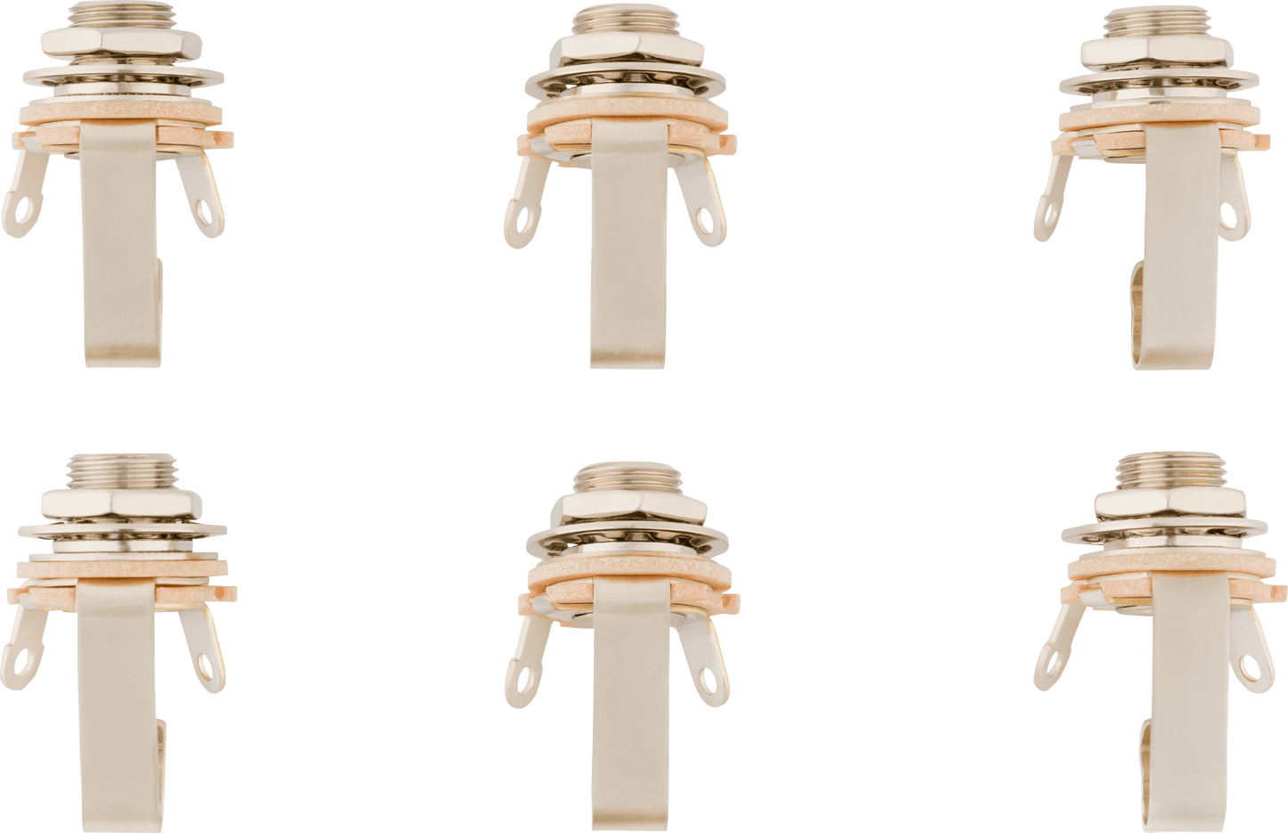 1/4" 2-Conductor Guitar Output Jack (6-pack)