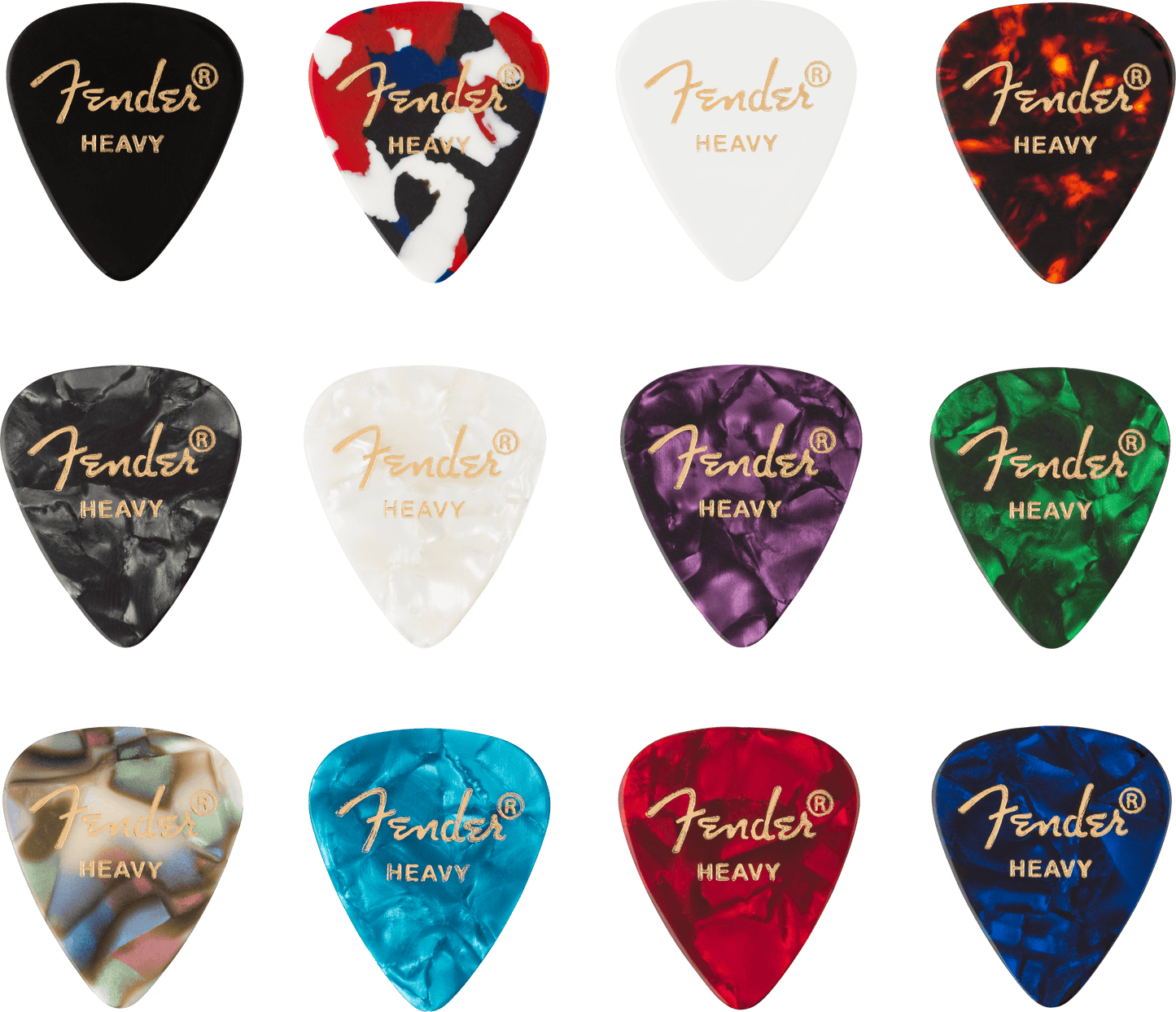 Celluloid Medley Picks, 351 Shape - 12 Pack