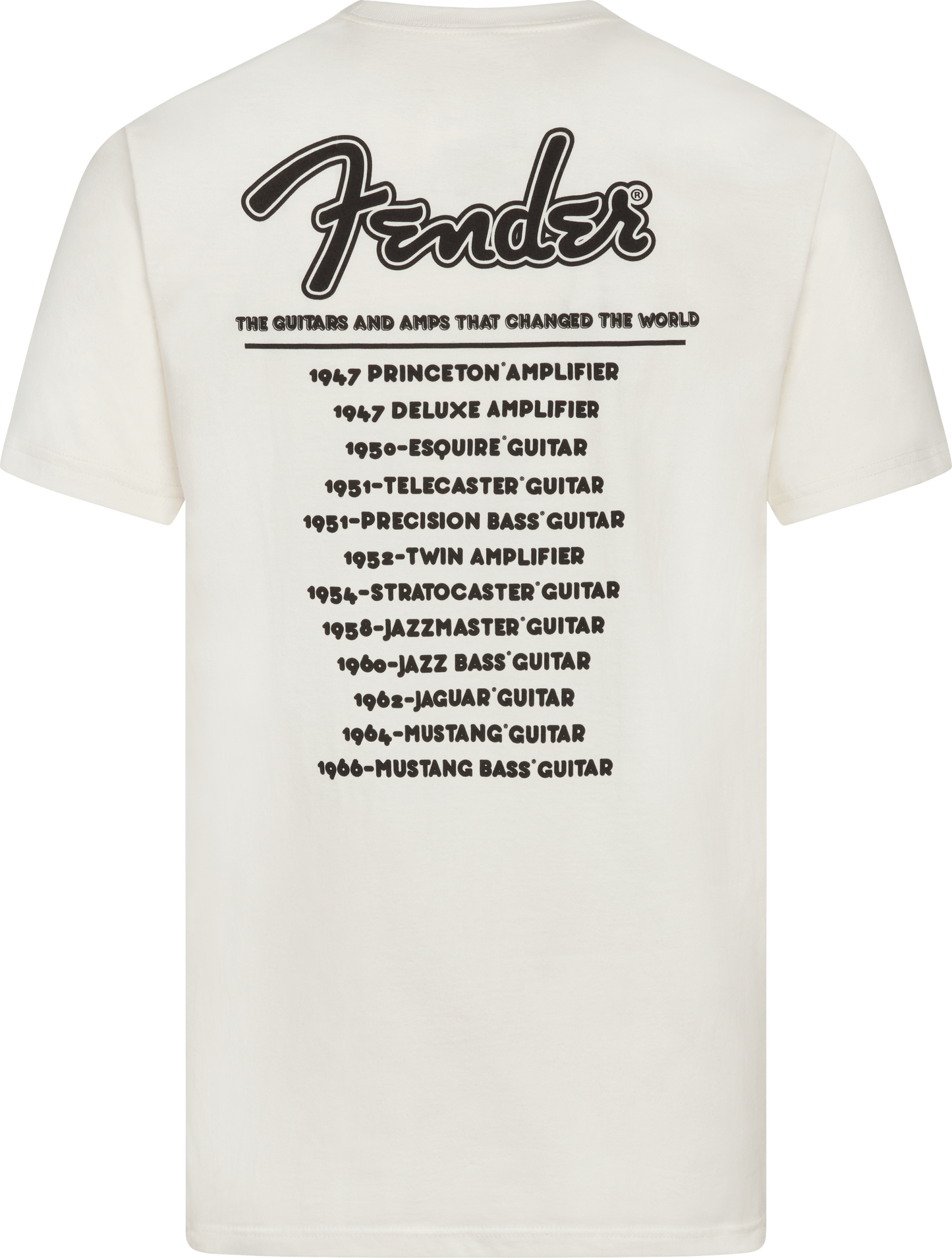 Fender® World Tour T-Shirt, Vintage White